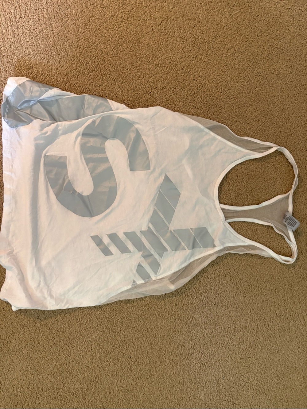 VSX White Mesh Racerback Tank